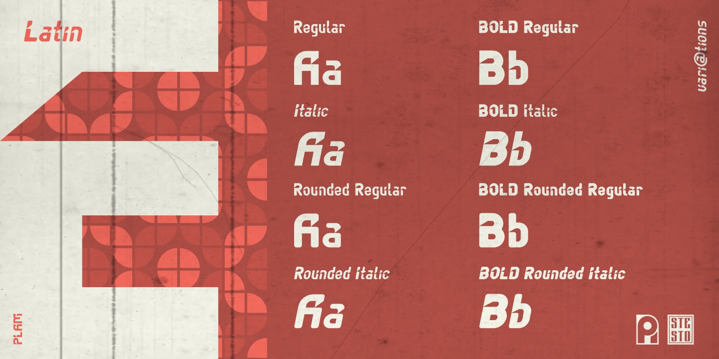 Пример шрифта Plam Bold Rounded
